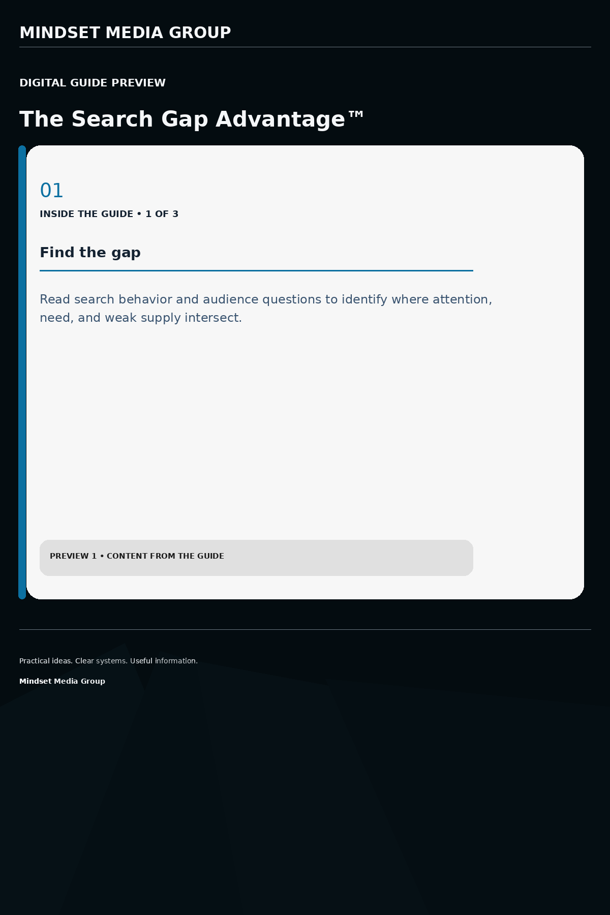The Search Gap Advantage™ — Preview 01 of 3 — content from the guide