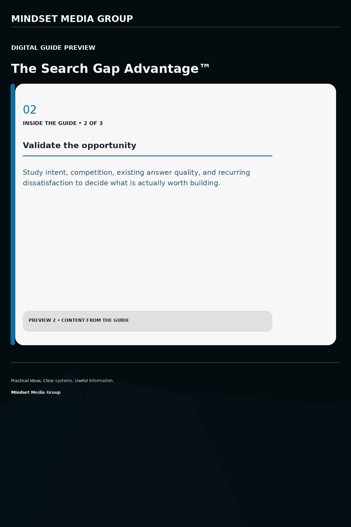 The Search Gap Advantage™ — Preview 02 of 3 — content from the guide