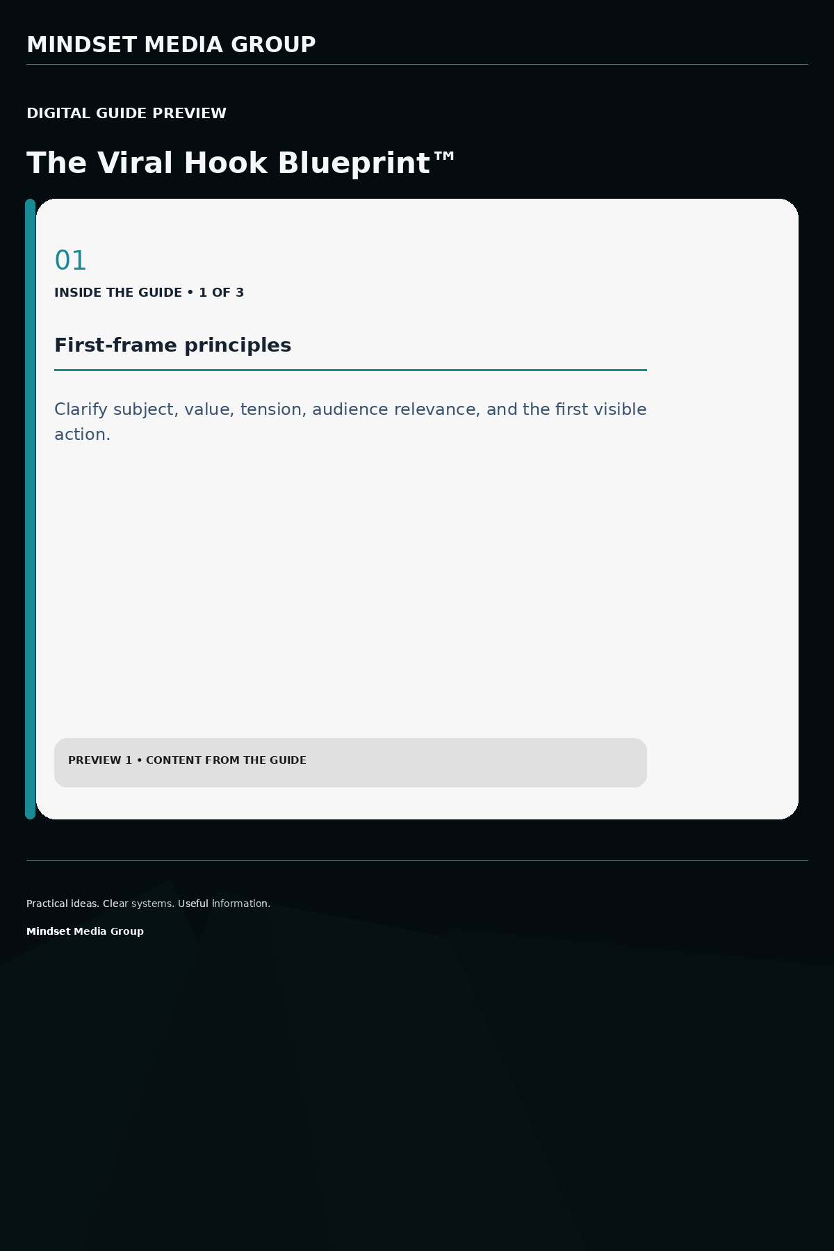 The Viral Hook Blueprint™ — Preview 01 of 3 — content from the guide
