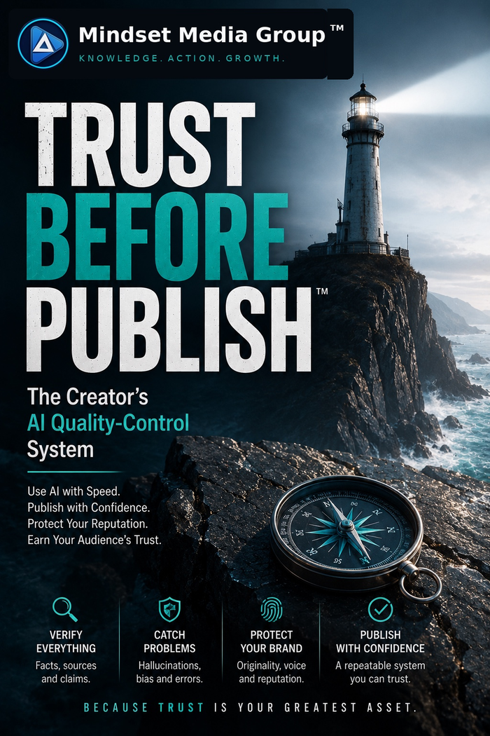 Trust Before Publish™ digital guide cover by Mindset Media Group™