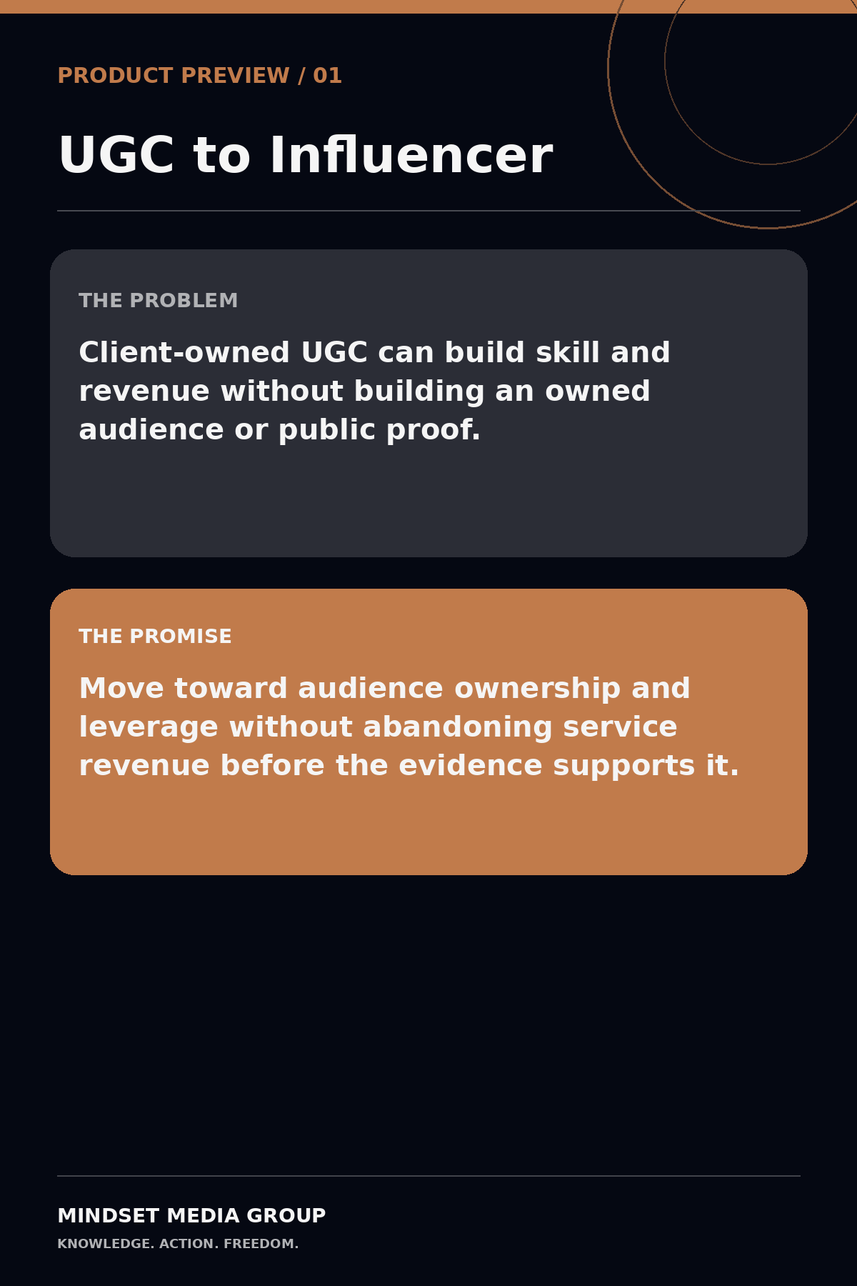 UGC to Influencer™ — canonical product preview 01 of 3