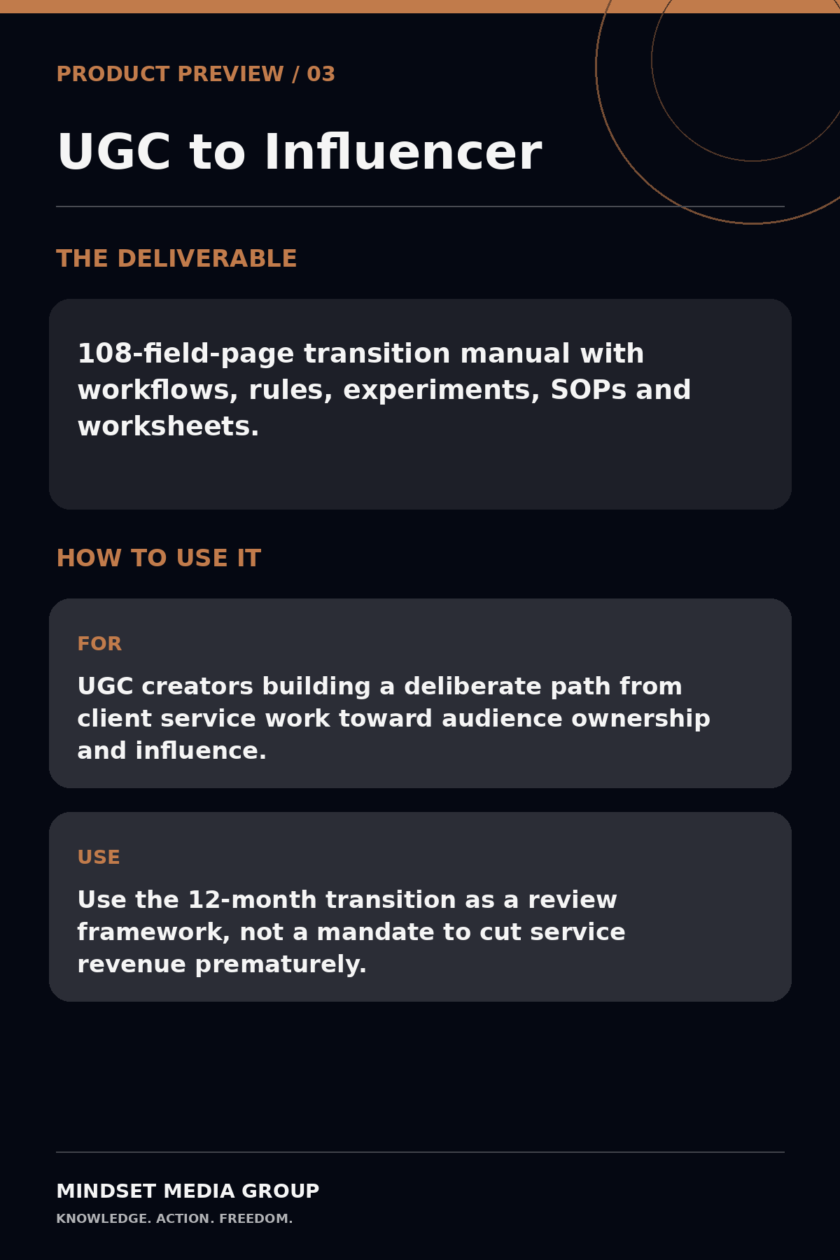 UGC to Influencer™ — canonical product preview 03 of 3