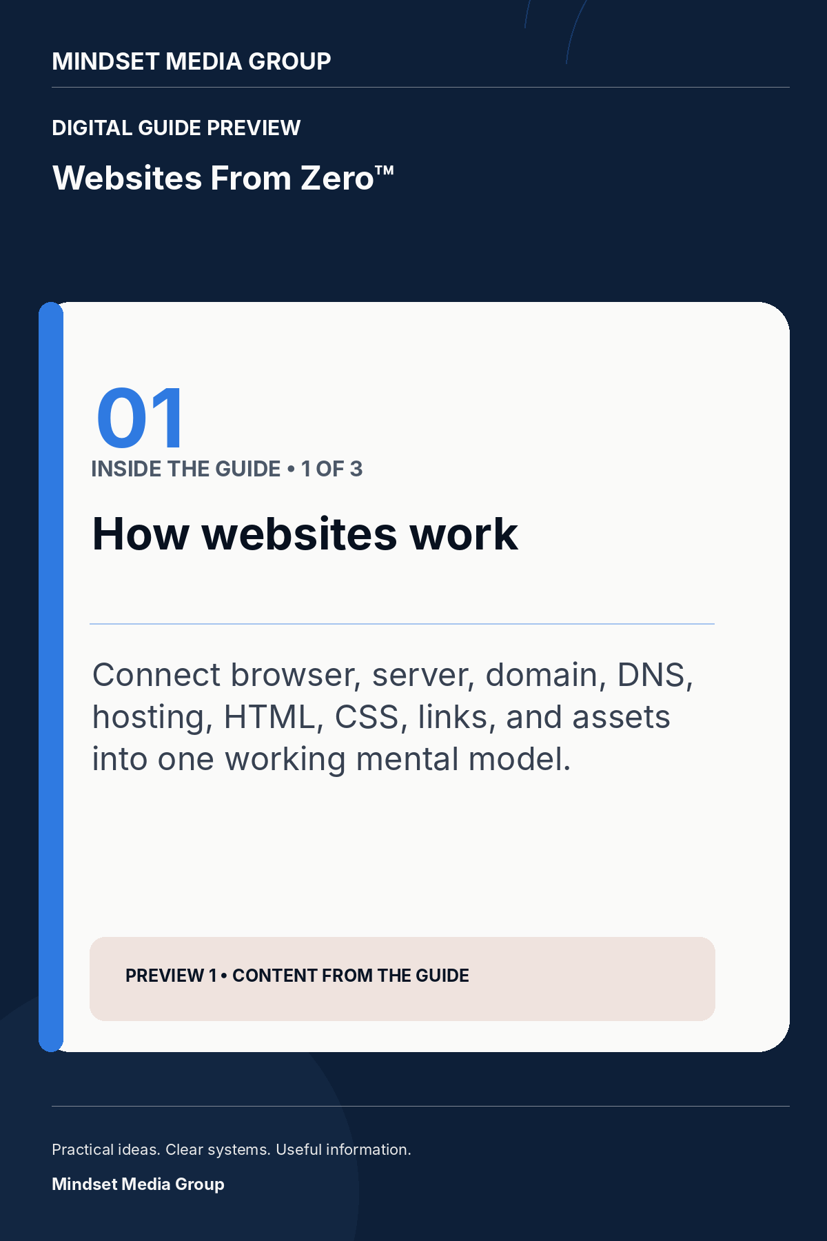 Websites From Zero™ — Preview 01 of 3 — content from the guide