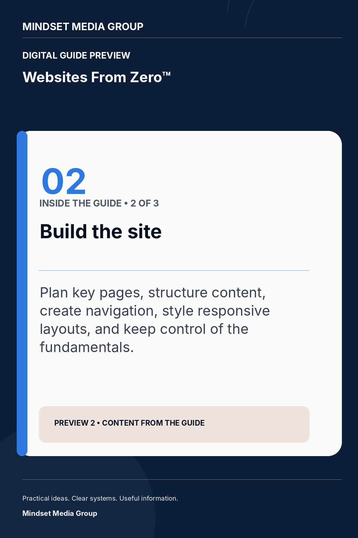 Websites From Zero™ — Preview 02 of 3 — content from the guide