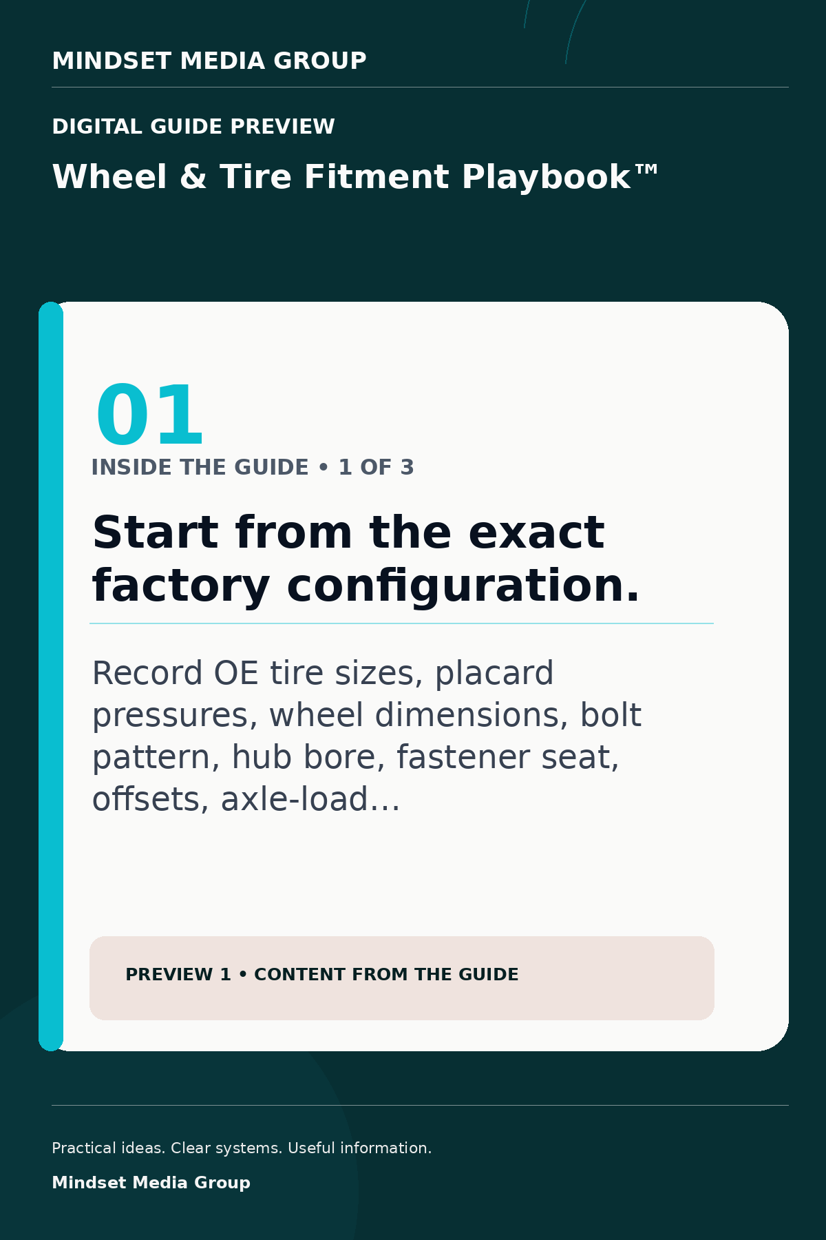 Wheel & Tire Fitment Playbook™ — Preview 01 of 3 — content from the guide