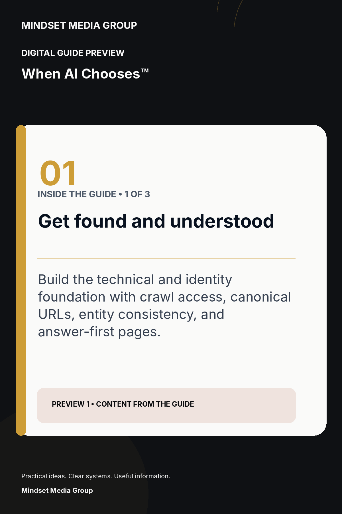 When AI Chooses™ — Preview 01 of 3 — content from the guide
