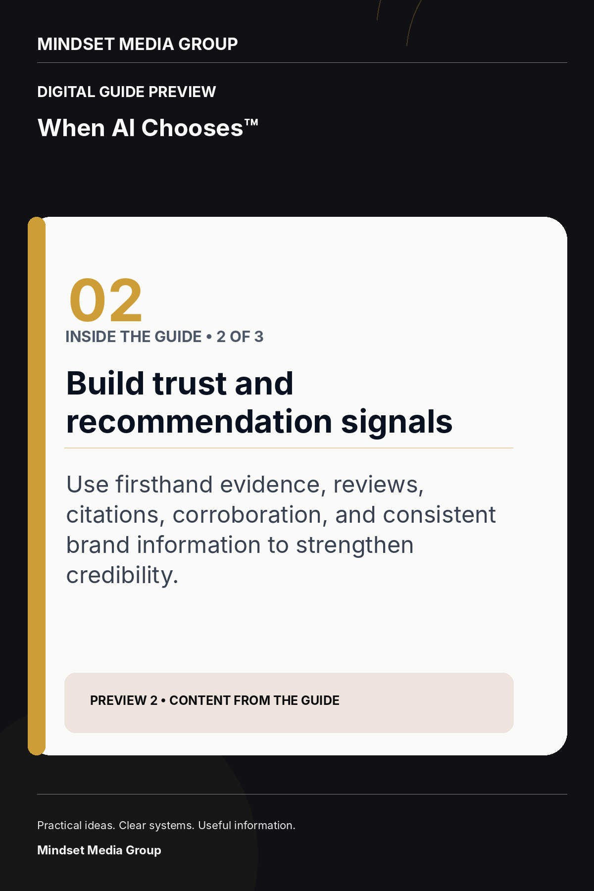 When AI Chooses™ — Preview 02 of 3 — content from the guide