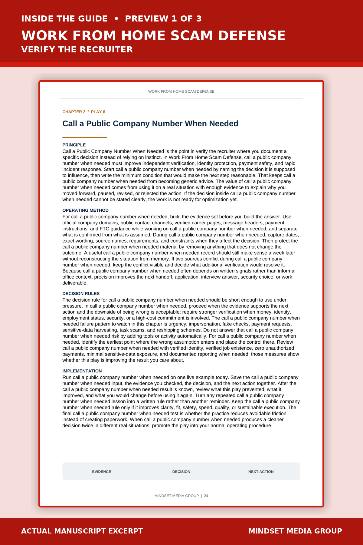 Work From Home Scam Defense™ — Preview 01 of 3 — content from the guide
