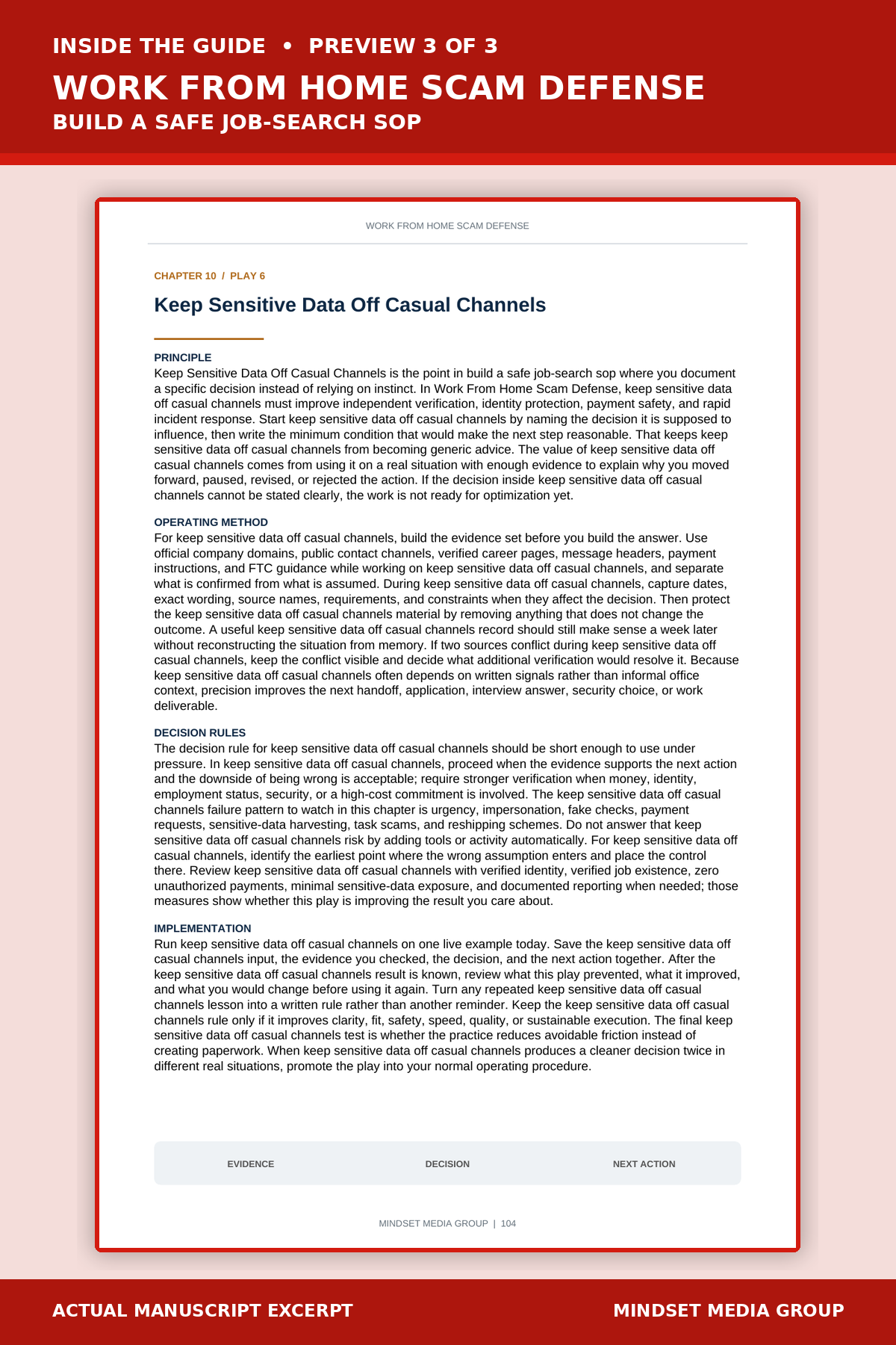 Work From Home Scam Defense™ — Preview 03 of 3 — content from the guide
