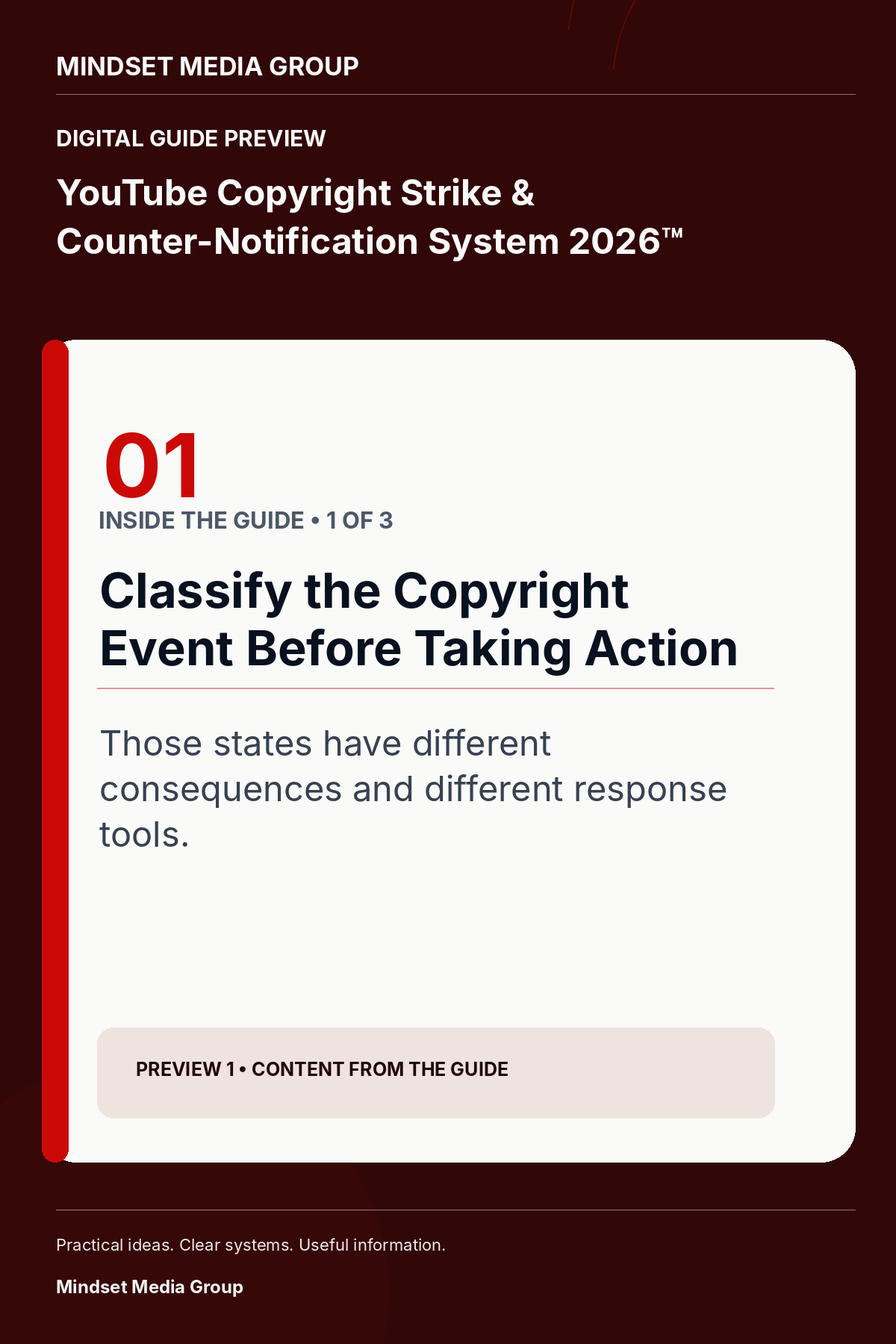 YouTube Copyright Strike & Counter-Notification System 2026™ — Preview 01 of 3 — content from the guide